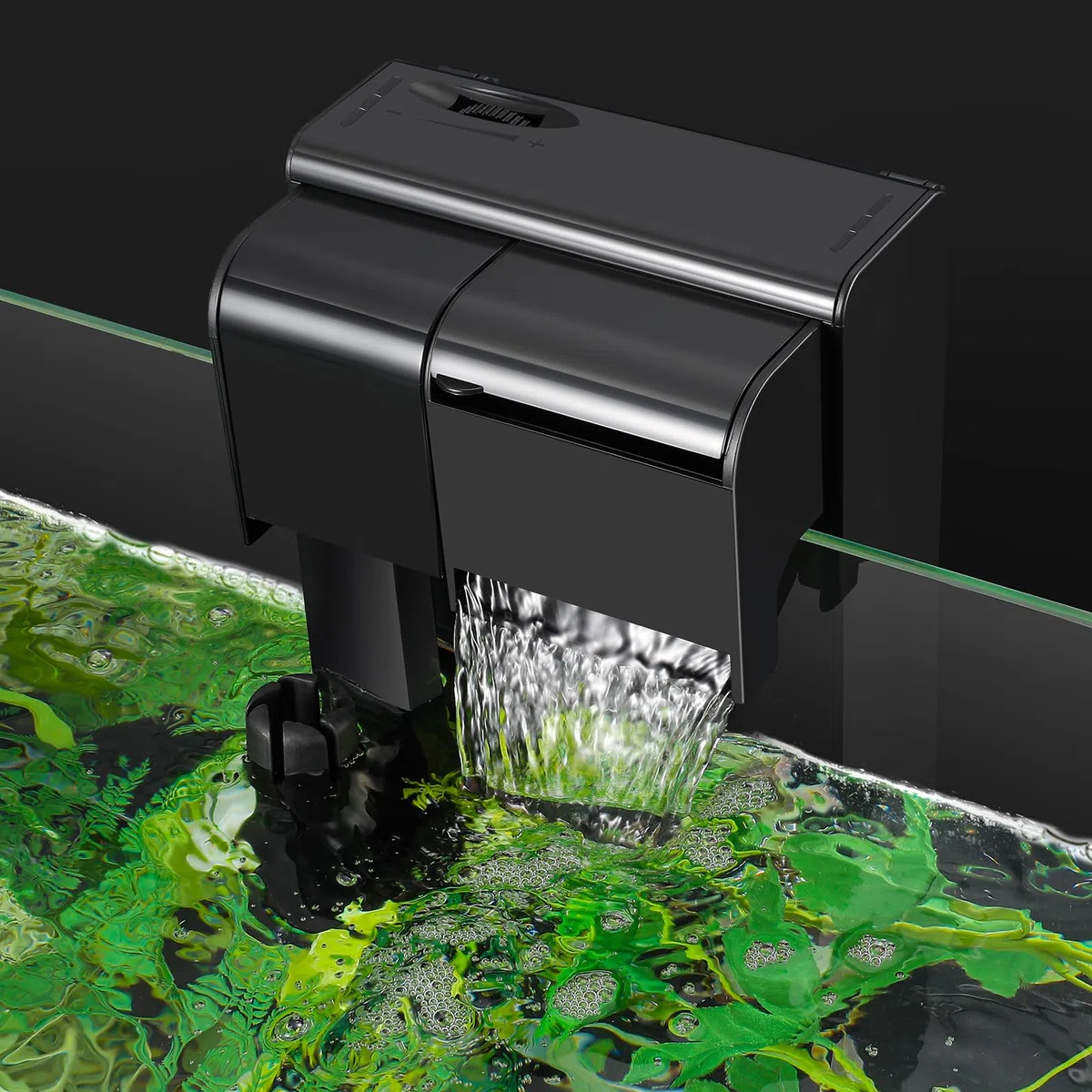 5w Filtro dell'acquario da 450 L/H, Filtro Acquario, Flusso d'Acqua Regolabile Silenzioso, Circolazione di Ossigeno per Acquario 10-100 Litri