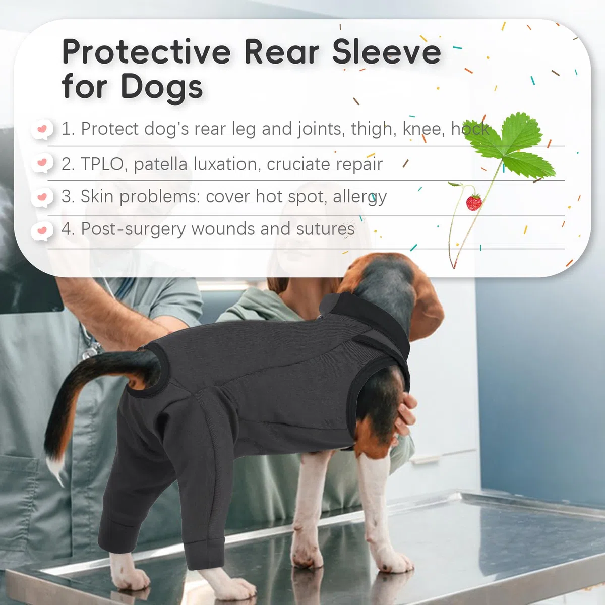 PUMYPOREITY Tuta da Recupero Cani, Body Cane Posteriore Manica Recupero Cani Body Chirurgico Cane Femmina Maglia per Cani Post Operazione Protettivo per Recupero Postoperatorio(Grigio, XL)