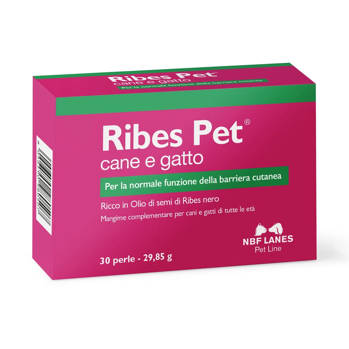 NBF Lanes | Ribes Pet Cane e Gatto, 30 Perle Appetibili, per la Normale Funzione della Barriera Cutanea