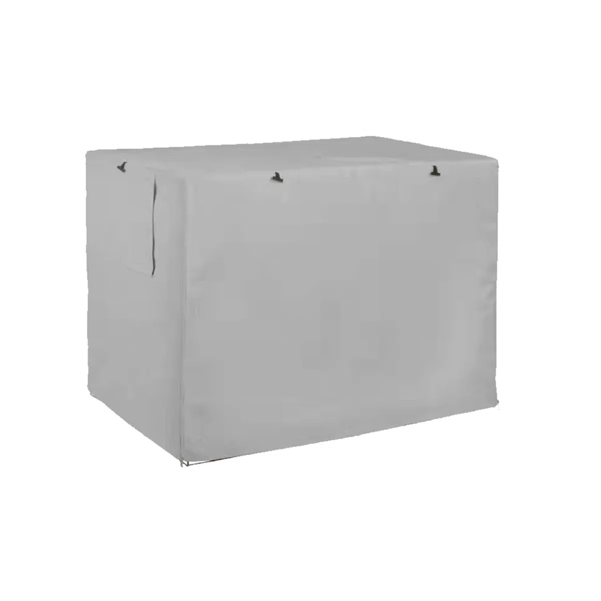 Copertura per gabbia per cani, in tessuto Oxford 210D, resistente, antivento, traspirante, con apertura per finestra per cani, gabbie metalliche, gabbia (grigio, XL (124,5 x 79 x 84 cm)