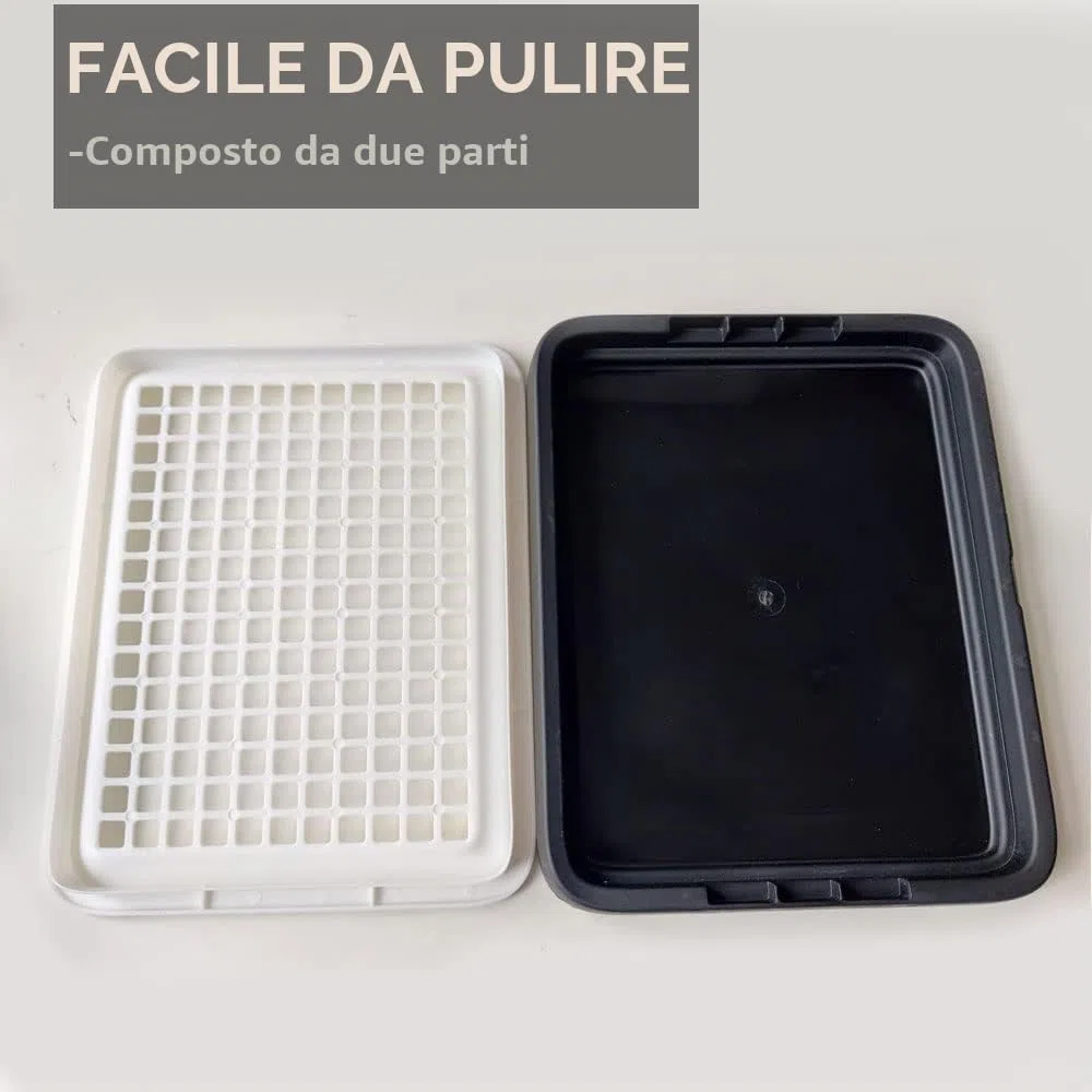 Oncpcare Lettiera per porcellini d'India con griglia, lettiera per topi, per gabbia, bagno ad angolo, vasino per creature, accessori per gabbia di cincillà
