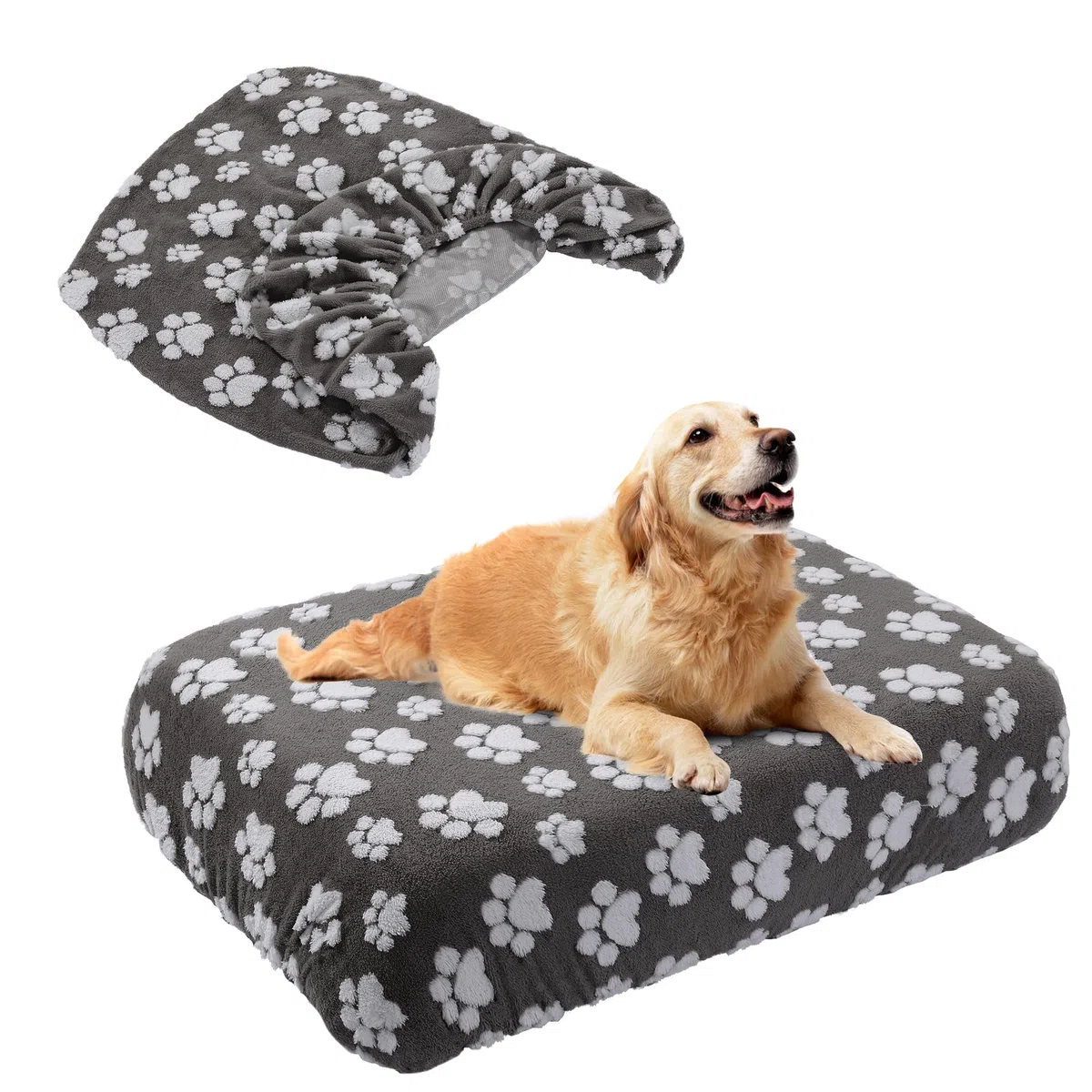 BALAPET Fodera per letto per cani lavabile, 100% impermeabile, morbido velluto felpato, solo di ricambio, adattabile, riutilizzabile, per lettino per animali domestici, letto per cani di taglia