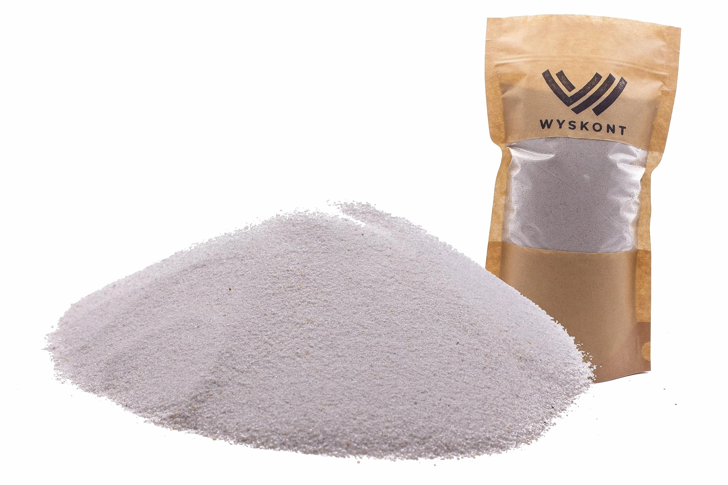 Sabbia al Quarzo per Acquario, 20 kg, substrato Naturale e Decorazione, Adatto per biotipi Malawi e tanganica, Sicuro per organismi vivi, Grana Bianca 0,2-05 mm