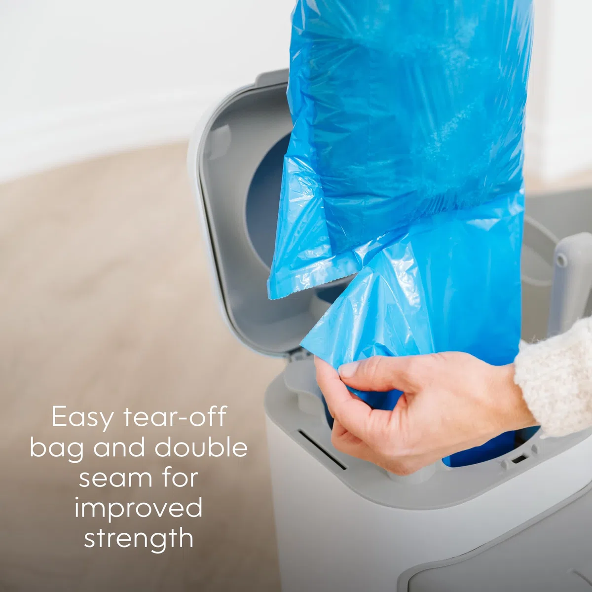 Litter Genie Sacchetti di ricarica facili da arrotolare (1 pezzo) | Include un rotolo di 6 mesi di lunga durata di 24 sacchetti | Ultimate Odor Control Cat Litter Bags