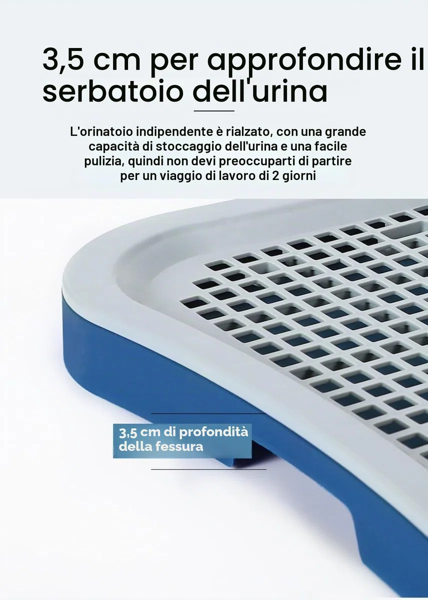 Vassoio di Addestramento per Cani con Colonna da Parete, Design a Rete e Pulizia Semplice per Interni