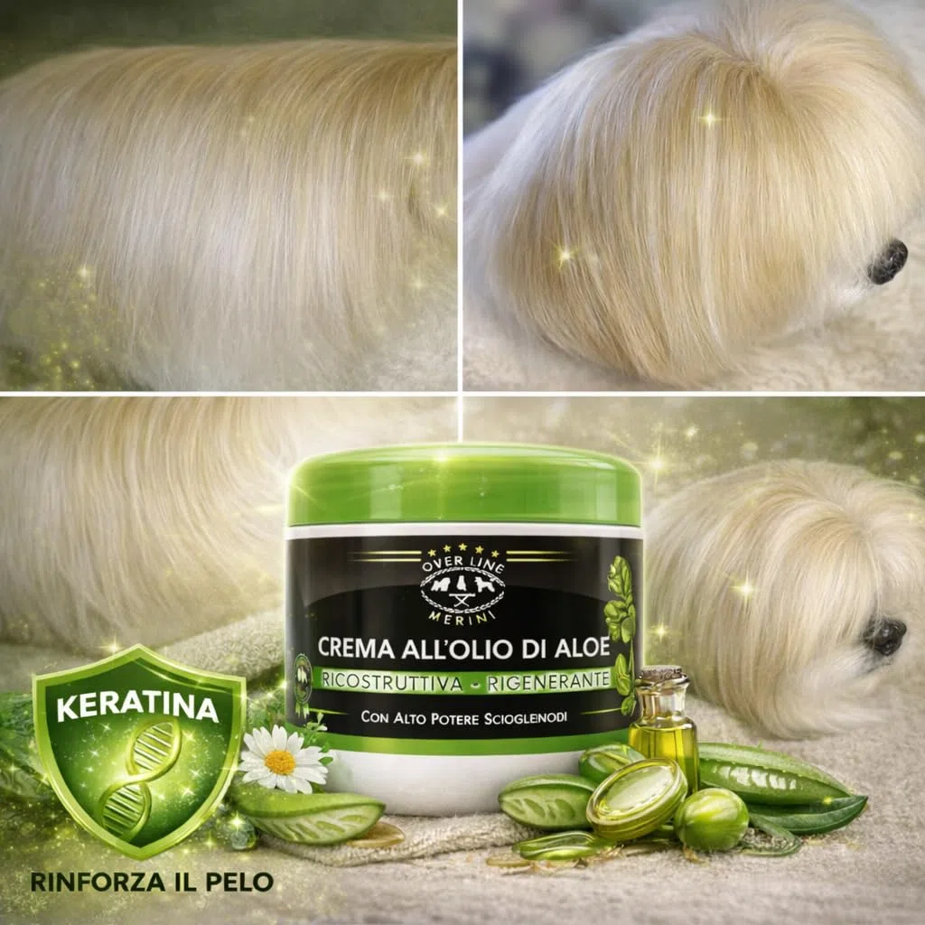 Balsamo Scioglinodi per Cani e Gatti – Districante Delicato all’Aloe Vera per Pelo Lungo e Corto – Aiuta a Districare i Nodi e Rende il Pelo Morbido – Made in Italy - Extra formato 500 ml