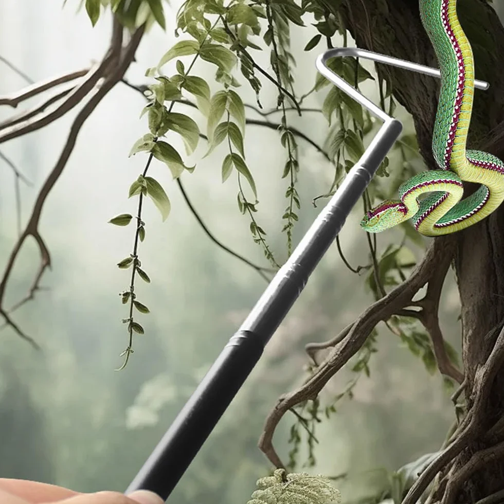 DONGKER Gancio Serpente,102cm/40 Ganci Serpenti Estensibile in Acciaio Inox per Catturare Rettili Controllo in Movimento