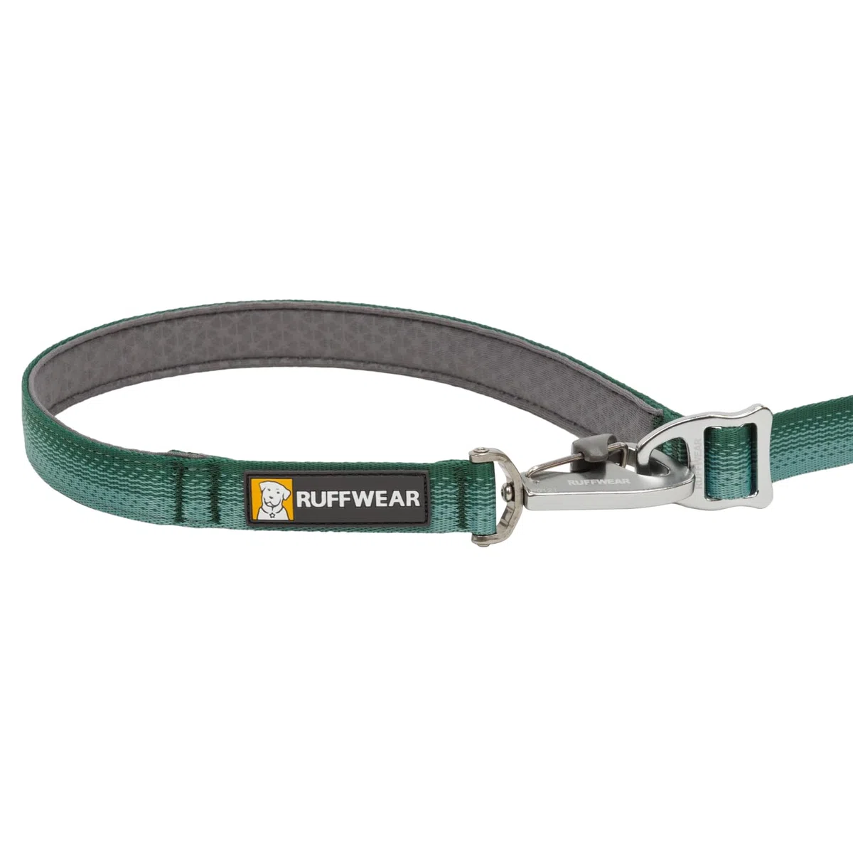 RUFFWEAR Guinzaglio per cani Switchbak, Guinzaglio a doppia estremità per cani, Guinzaglio per cani regolabile e robusto, Guinzaglio da addestramento per cani a mani libere da tenere River Rock Green