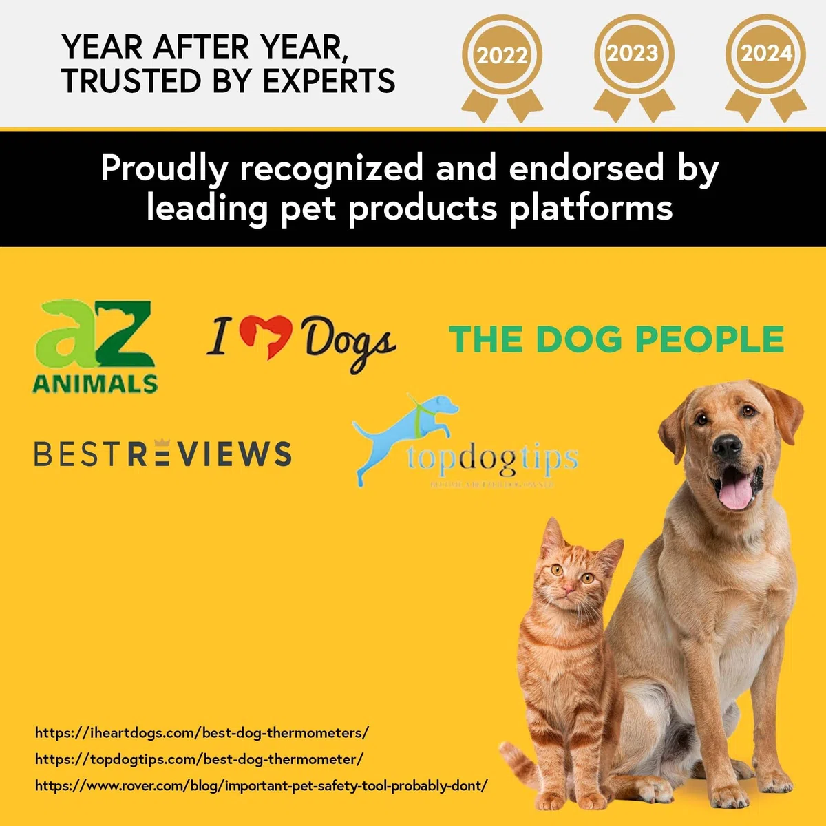 iProven Termometro per animali domestici (Termometro) per rilevamento preciso della febbre - Adatto per gatti/cani - Termometro impermeabile per animali domestici - Letture rapide termometro per gatti