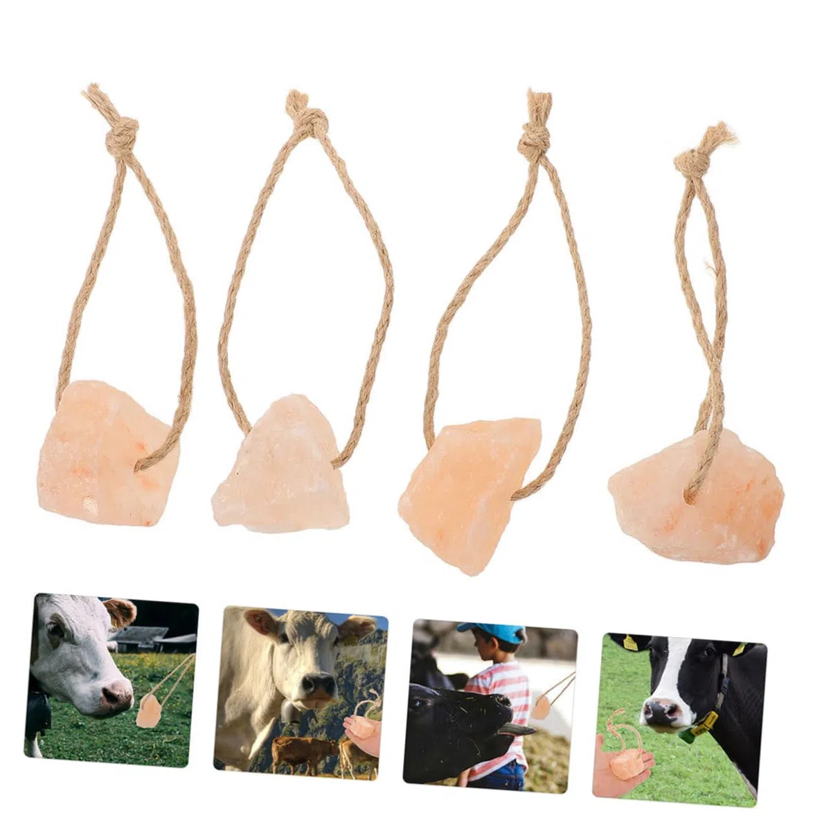 Happyyami 6pezzi Blocchi di Minerale Rosa Himalayano per Animali da Blocco da Leccare Naturale Ricco di Minerali per Cavalli Bovini Ungulati e Bestiame Supporto Immunitario e Benessere Lives