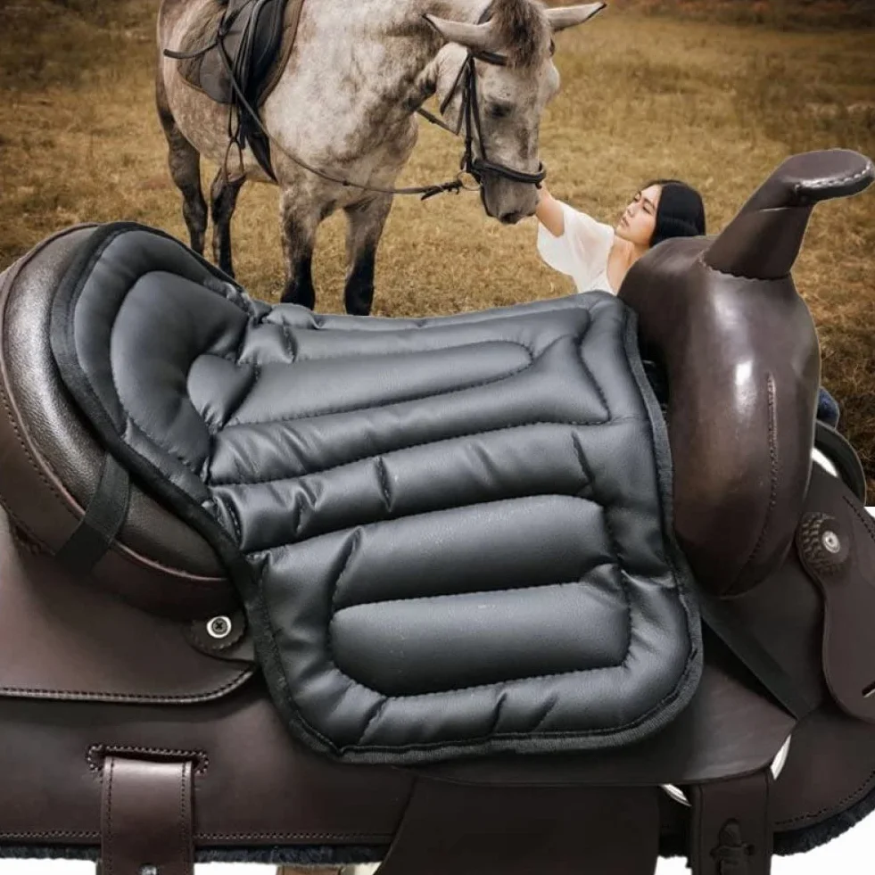 Cavallo a Sella a Cavallo Cuscino Sedile Morbido Comodo Cuscinetto Sella Sellatura Per Equitazione Per Cavallo