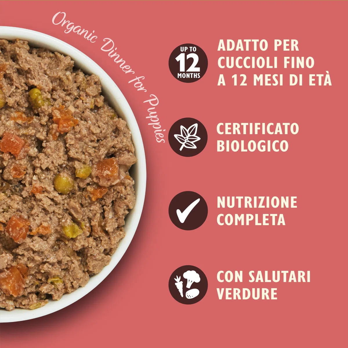 Lily's Kitchen Preparata con ingredienti naturali Vaschetta di cibo umido per cani cuccioli Pollo e verdure biologici 11 x 150g