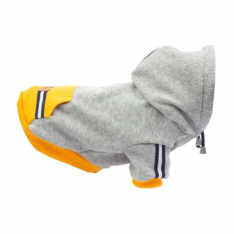 Felpa Caldo Per Cane, Maglia Comfort Taglia Piccola 25 Cm, Chiusura Regolabile In velcro, Cappuccio E Foro Per Guinzaglio,Abbigliamento Sportivo Con Bottone Ferma Cappuccio
