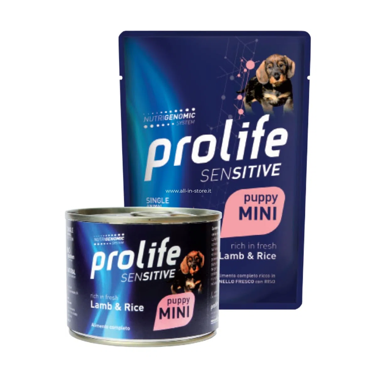 Prolife Dog Sensitive Agnello e Riso Puppy - confezione di 10 bustine da 100 grammi