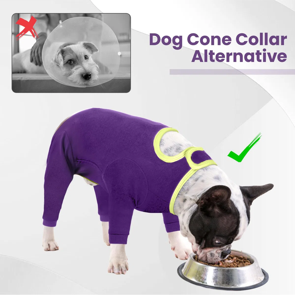 IECOii Tutina Post Operatoria Cane,Vestito di Recupero per Animali Domestici,Tuta da Recupero Cani Body Post-Operatorio Vestito Recupero Protezione per Malattie Pelle Ferite Cani Cura Chirurgica,S