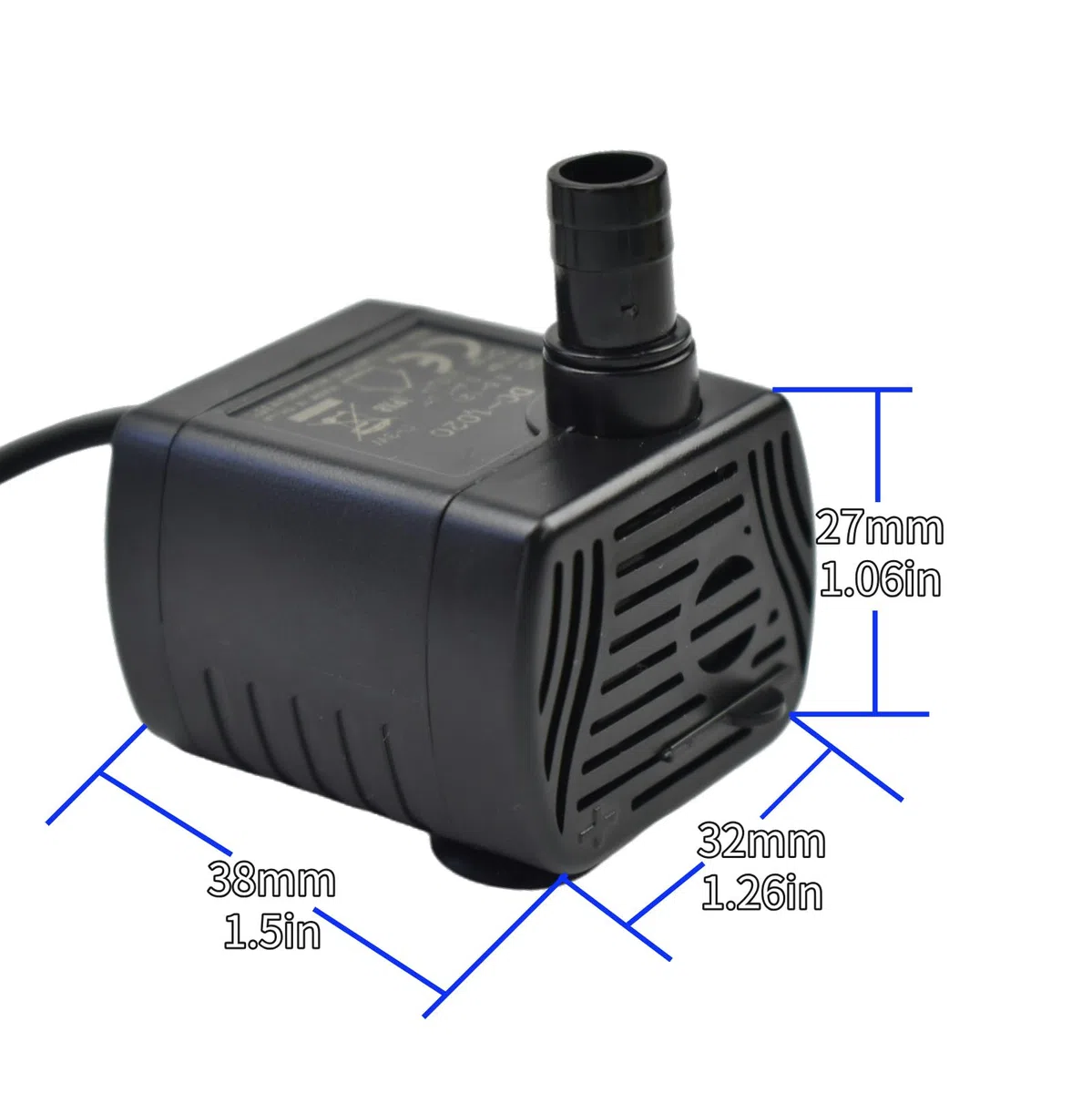 CONQUERALL 2PCS DC 5.5-12V 200L/H mini DC brushless sump pump pompa sommergibile a flusso regolabile per vasche per pesci, fontane da giardino, sistemi di circolazione dell'acqua