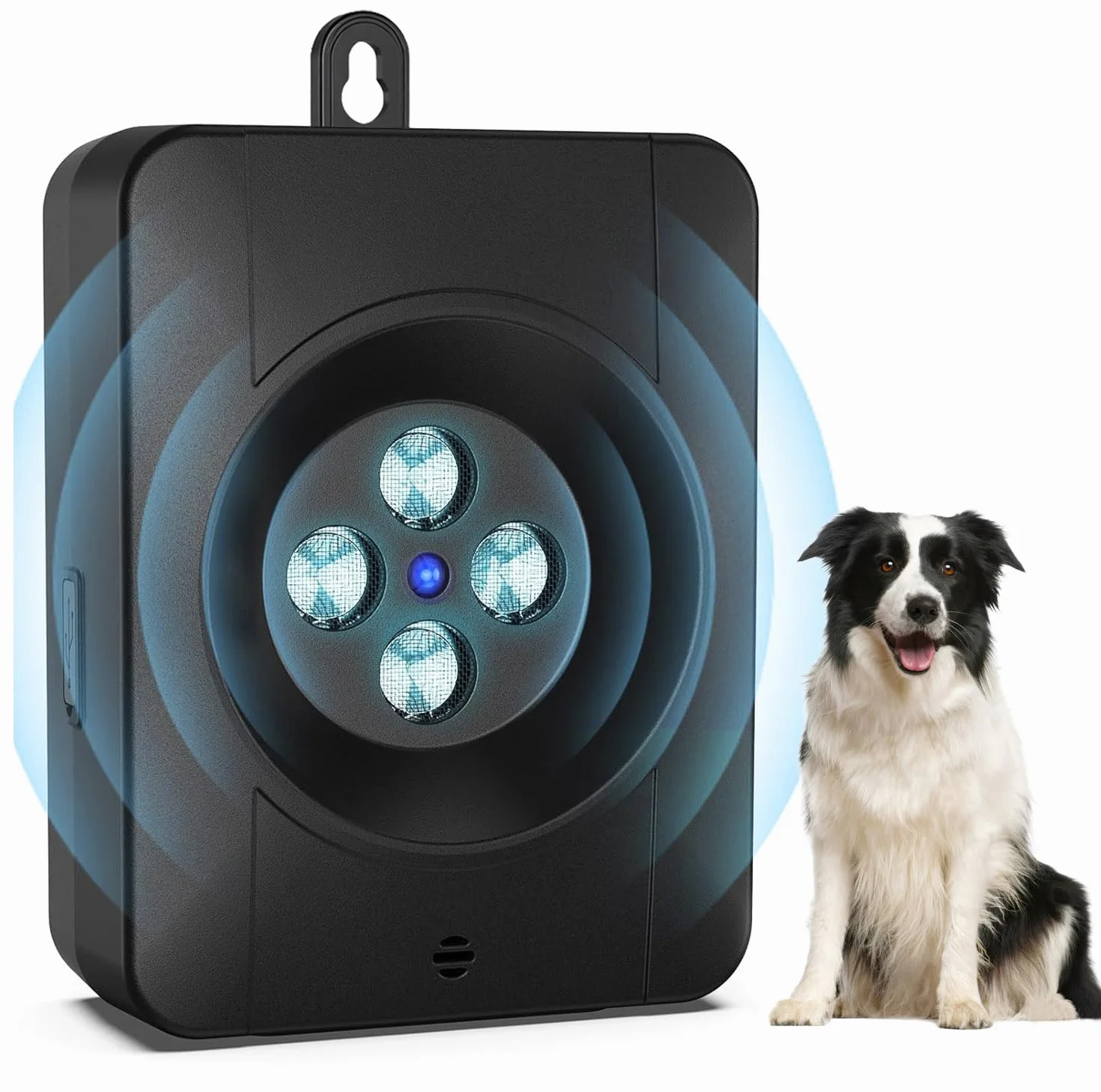 Dispositivo Antiabbaio per Cani, Automatico Dispositivo antiabbaio a ultrasuoni per cani di piccola grande taglia, IP45 Impermeabile & 33FT Dispositivo antiabbaio contro i cani dei vicini (Nero)