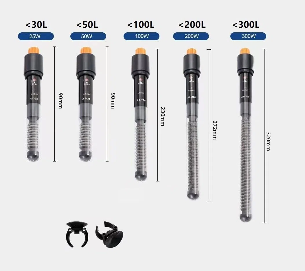 Riscaldatore classico per acquario per pesci e vasche per tartarughe 25W 50W 100W 200W 300W (300W)