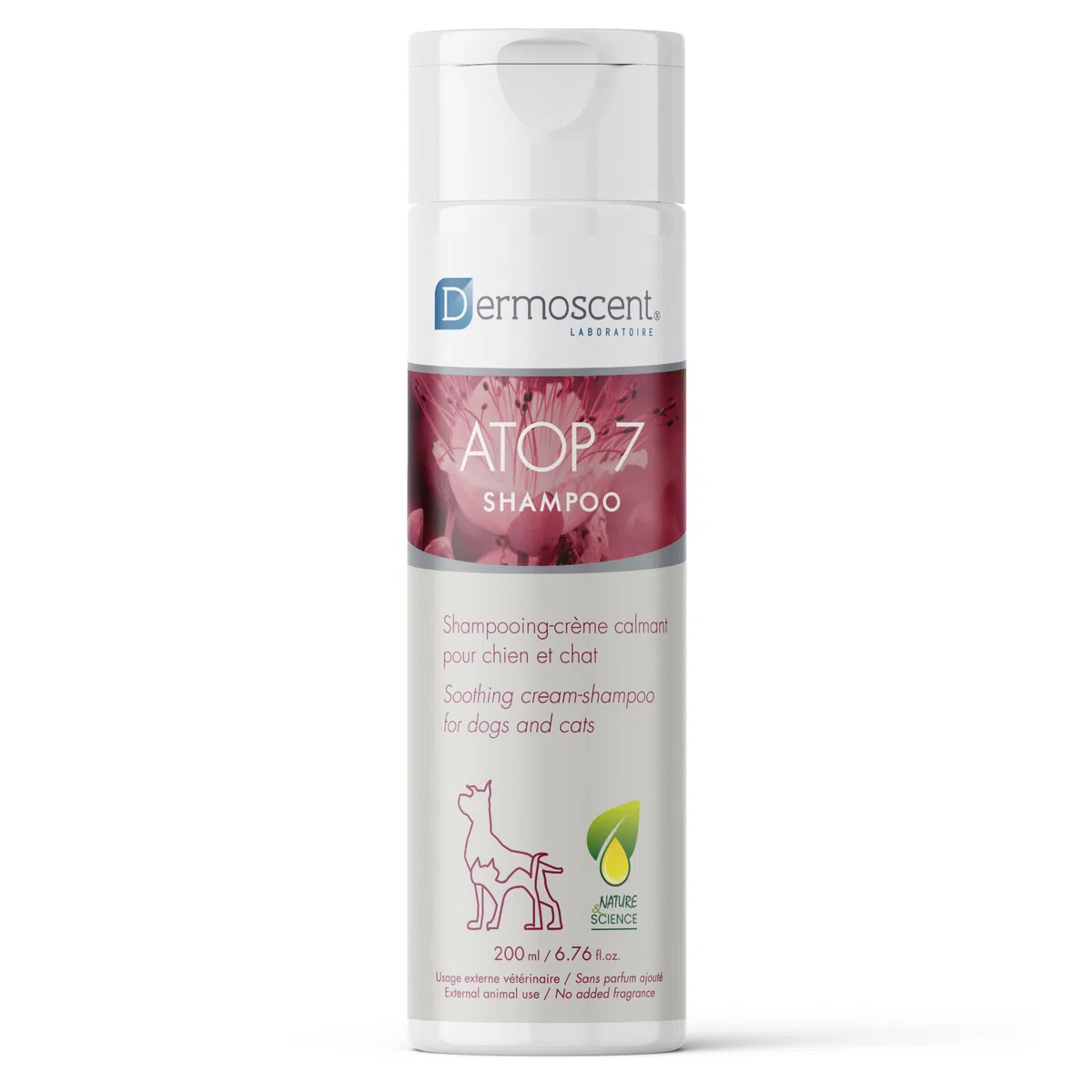 Dermoscent ATOP 7 Shampoo per cani e gatti - Allergie e sollievo dal prurito della pelle - Ingredienti naturali - Lenisce la dermatite e la pelle atopica - 200 ml
