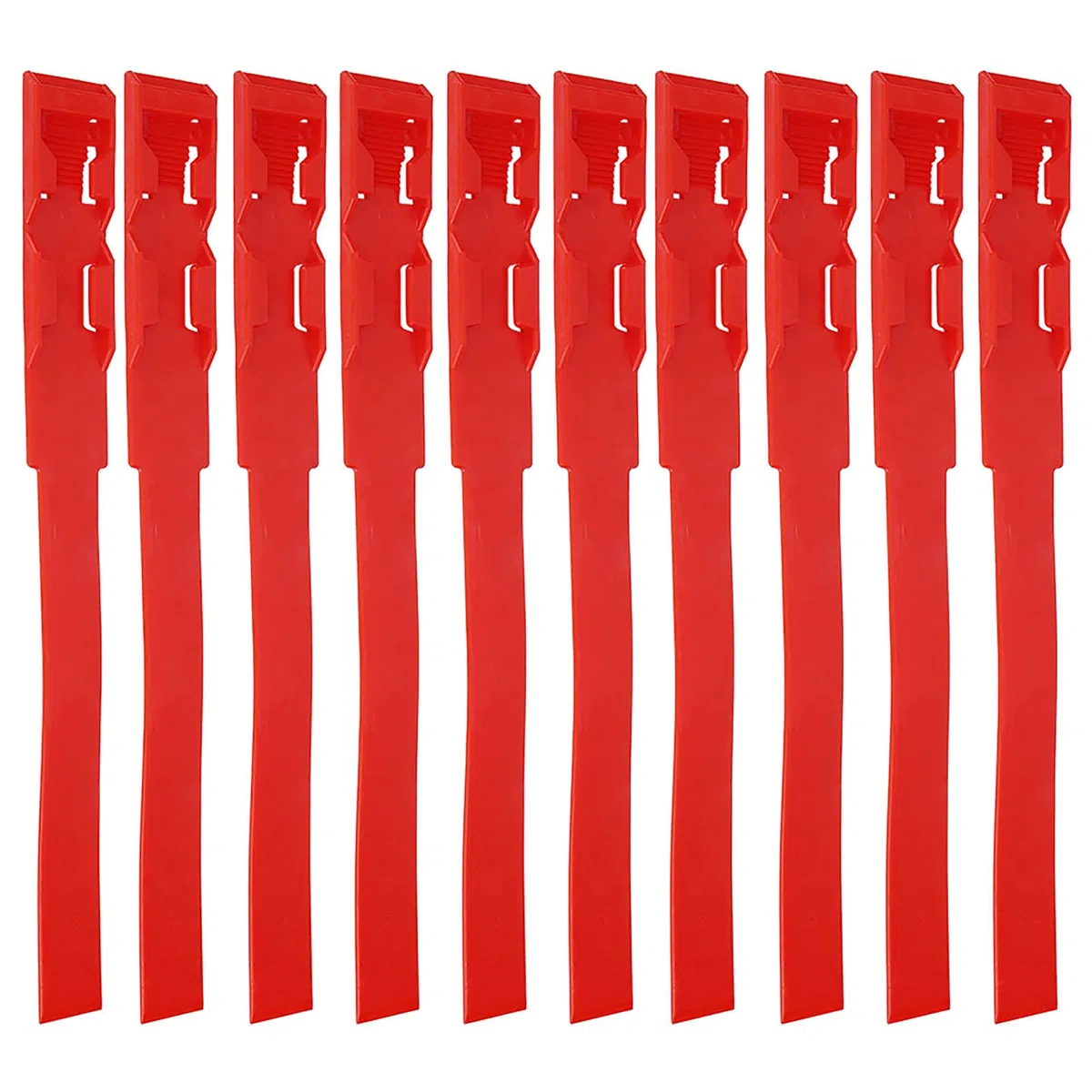 10 Fascette per Collari Identificativi per Identificazione di Mucche, Forniture per Marcatura di Bovini da Giardinaggio per Bestiame da Fattoria Rosso (rosso)