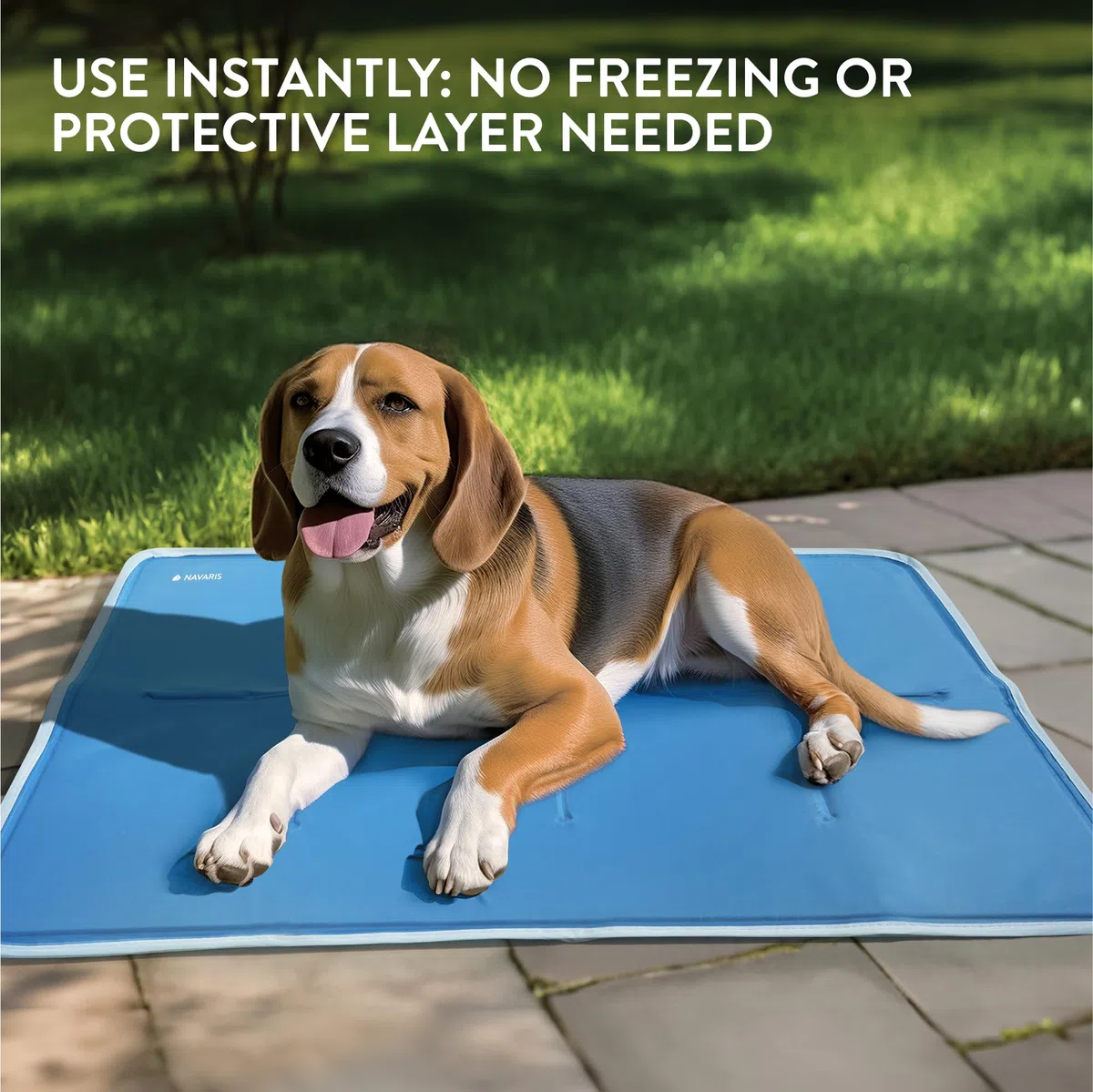Navaris Tappetino Refrigerante Animali - Tappeto Rinfrescante Cane 60 x 90 cm - Materassino Refrigerante per Cani - Resistente ai Graffi - Autorinfrescante con Gel Solido