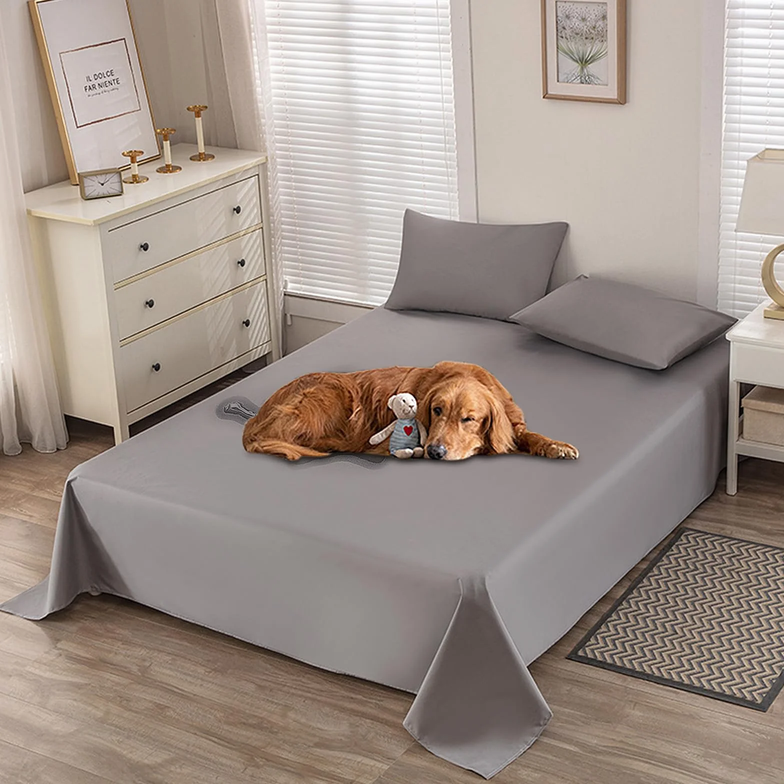 MENAYODA Coperta impermeabile per cani, 200 x 230 cm, impermeabile, resistente alle urine, per divano e letto, antiscivolo, lavabile, per gatti e cani (200 x 230 cm)