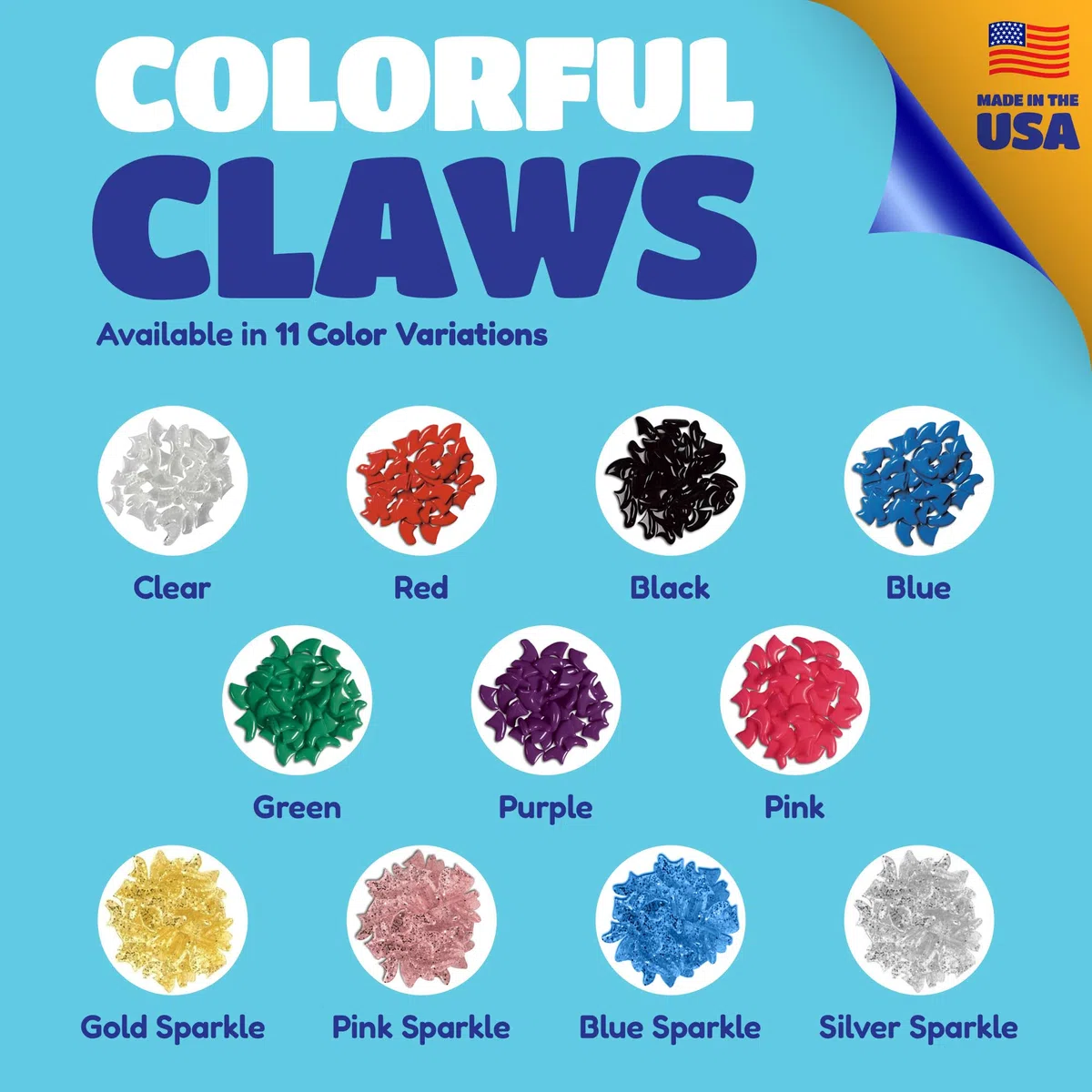 Kit Cappucci per Unghie SoftClaws Sparkle per i gatti adulti Argento - SMALL
