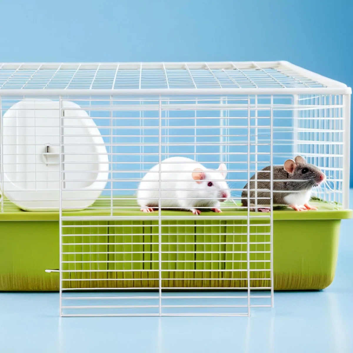 Hohopeti Divisorio per Gabbia per Piccoli Animali in Ferro Bianco 2 Pezzi, Pannello Separatore Robusto e Trasparente per Habitat Domestici e Animali da Compagnia