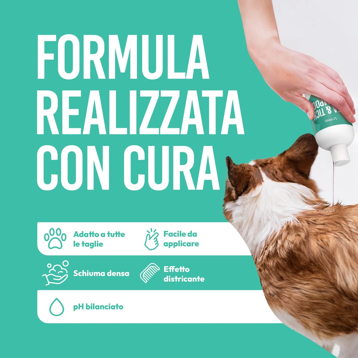 Petsly® Shampoo Antipulci per Cani e Gatti –500 ml– Elimina Pulci e Zecche - pH Bilanciato per Pelli Sensibili, Deterge e Protegge – Formula Delicata con Aloe Vera e Camomilla – Adatto a Cuccioli