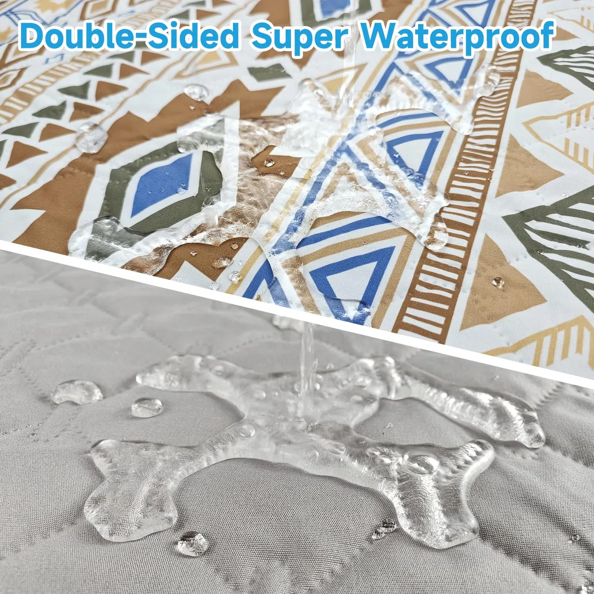 Coperta per cani impermeabile al 100% su due lati, coperta per animali da letto per cani bohémien, protezione per mobili del divano per i bambini, gatto, cucciolo, lavabile e reversibile