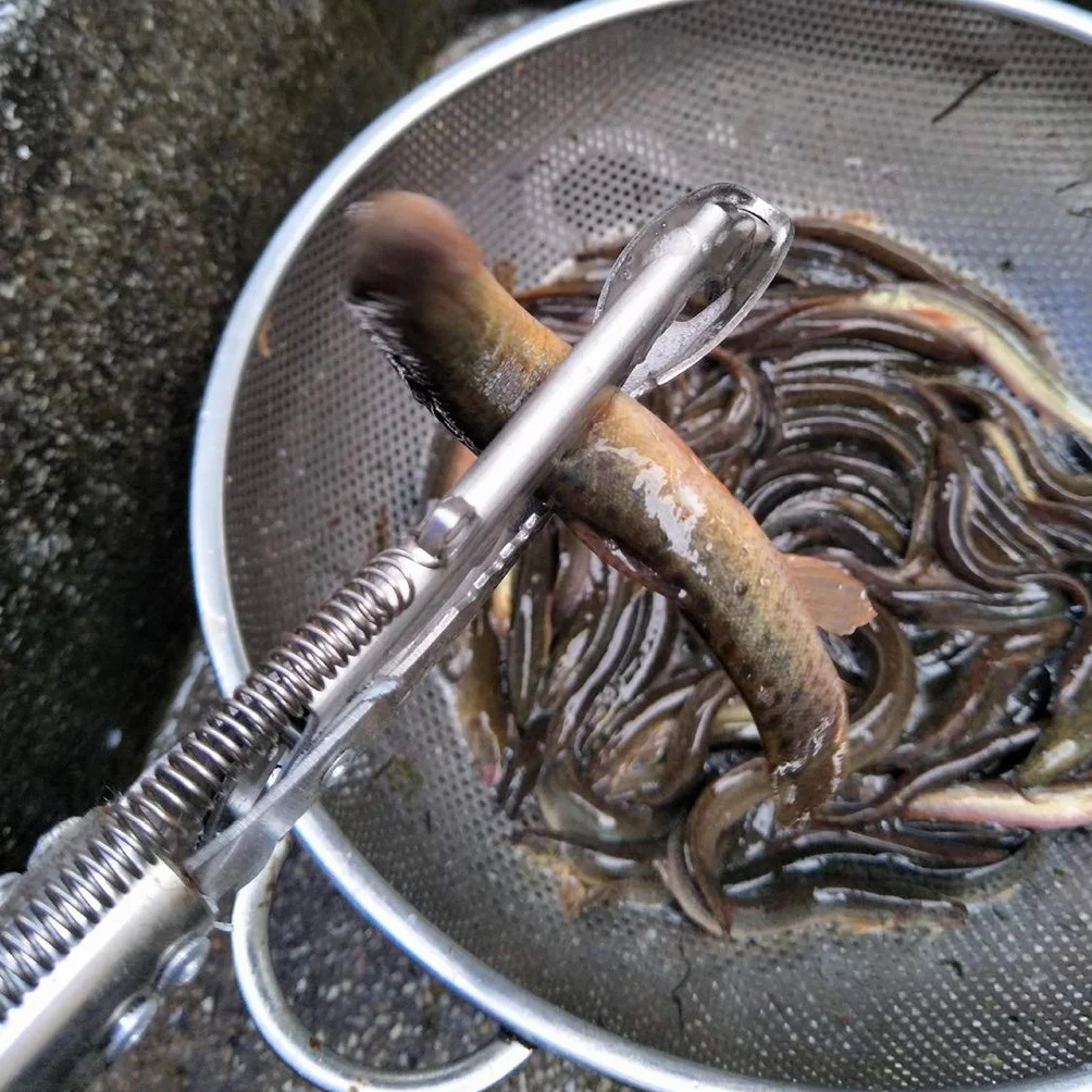Pinza Multiuso per acchiappa Serpenti Bastone Pieghevole per rettili in Acciaio Inossidabile