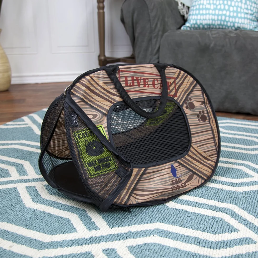 SportPet Designs - Trasportino per Gatti ad Apertura immediata, Modello Pattern
