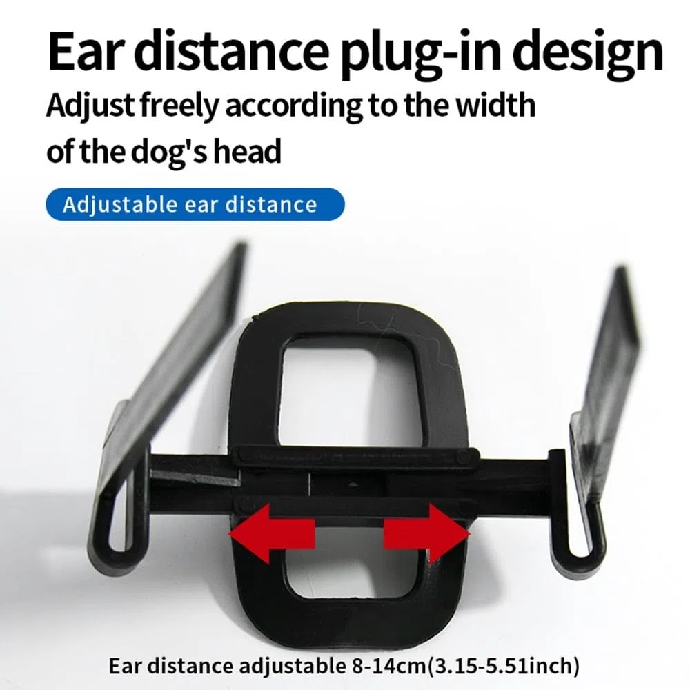 DONGKER Strumento Cura Dell'orecchio Cane,Correttore Stand Orecchie Cane,Alto Rimbalzo Regolabile Base alla Larghezza Testa per Doberman Pinscher Cane Pastore