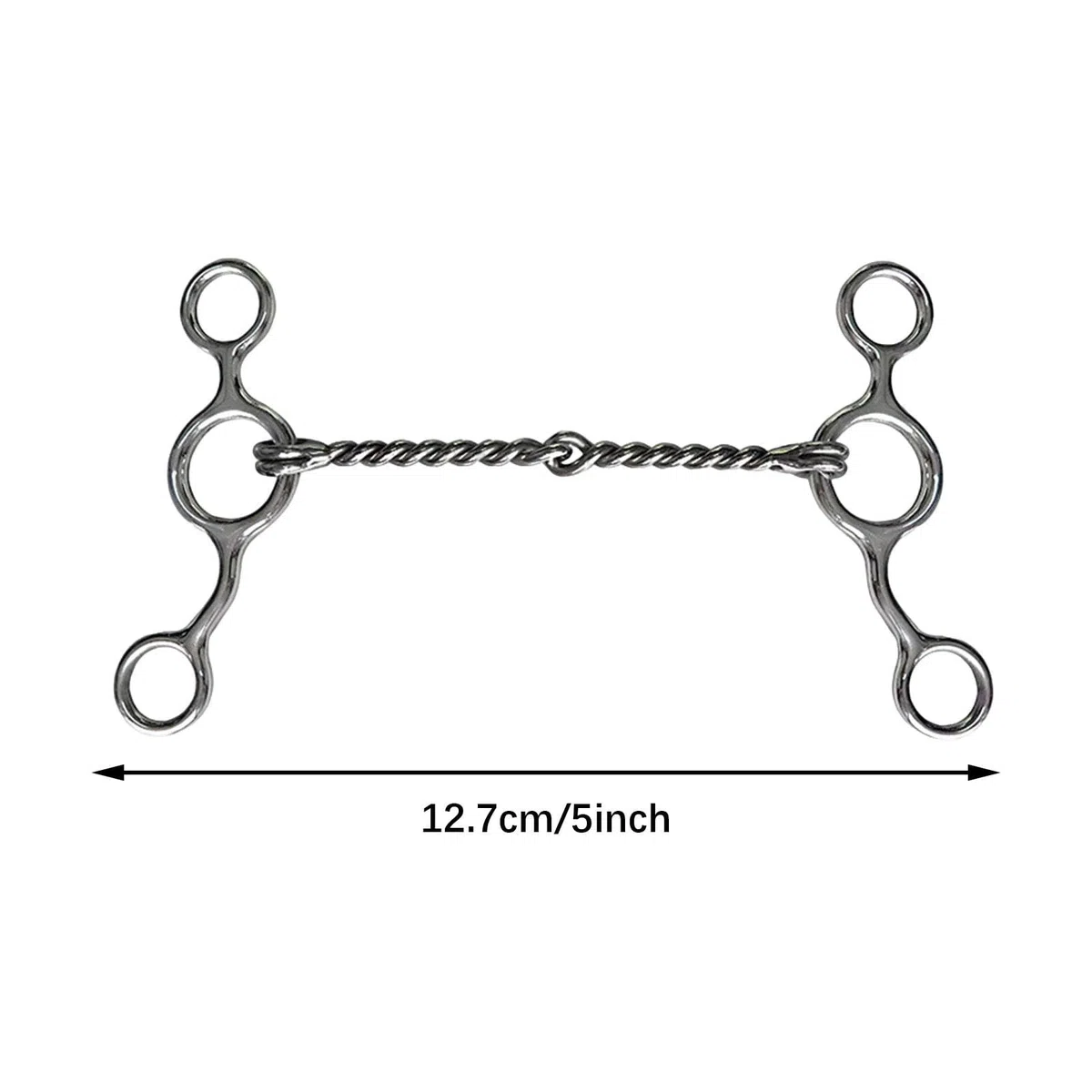 Morso per Cavallo in Acciaio Inossidabile Morso per Bocca di Cavallo 12,7 cm Metallo Addestramento all'aperto Leggero Masticazione per Cavalli Forma