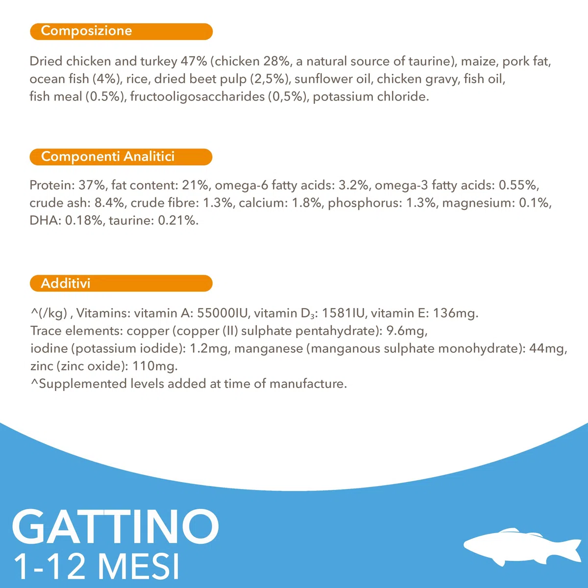 IAMS Cibo secco per gattini con pesce oceanico da 1-12 mesi, 3 kg
