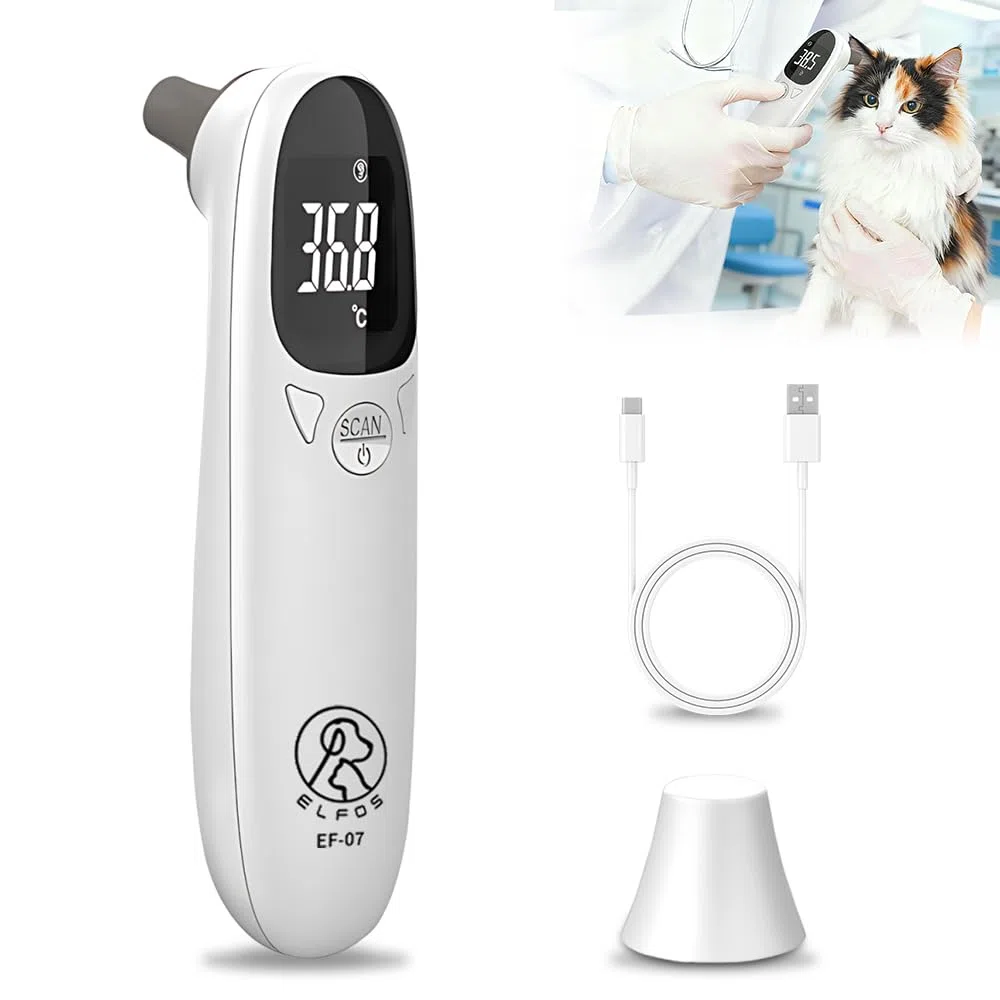 Termometro Auricolare per Cani, Termometro Orecchio per Gatti, 12,8 * 3,9 cm Termometri per Gatti per Orecchie, Monitor Della Temperatura 'Orecchio del Cane per Cane, Gatti, Maiali