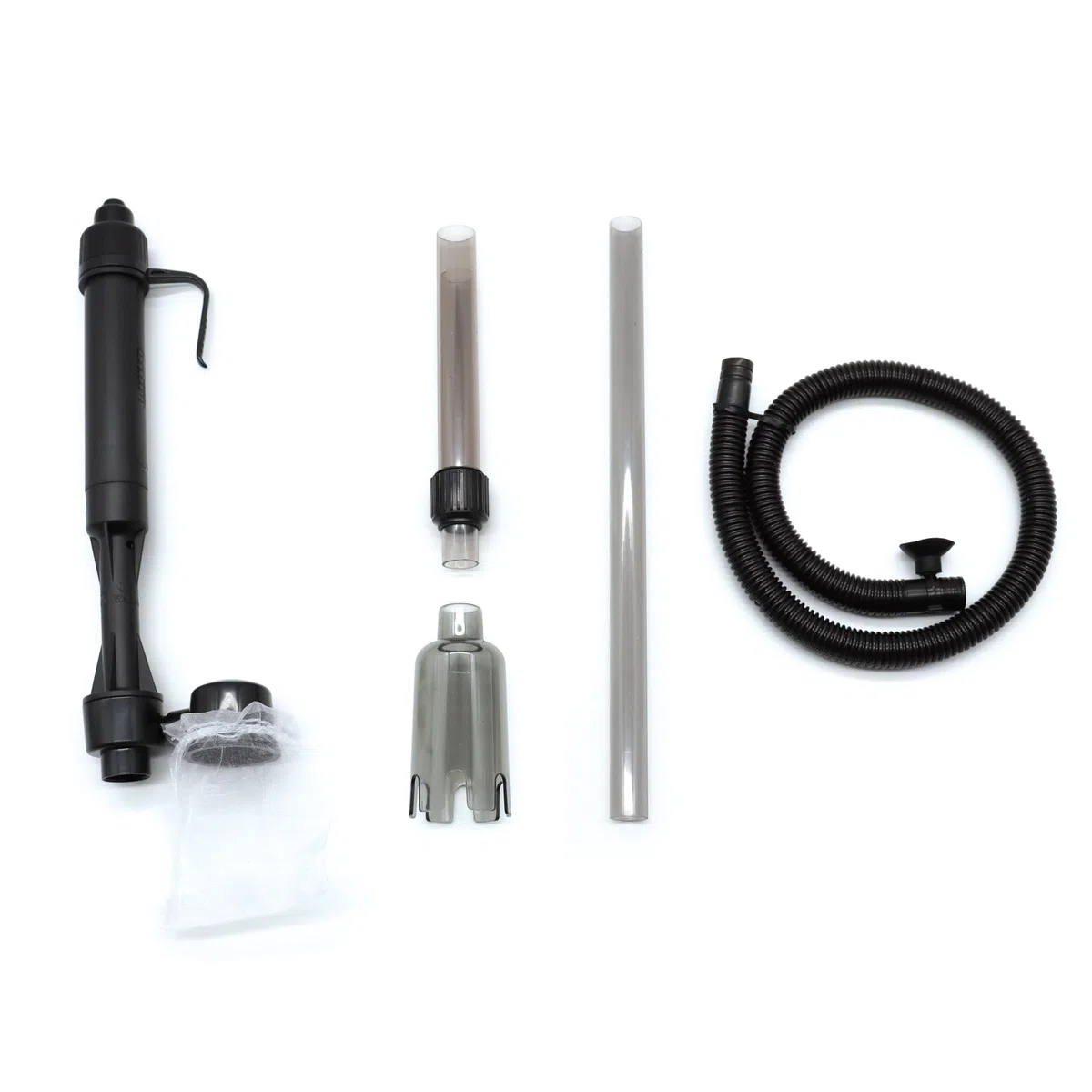 Amtra Handy - Aspirarifiuti per acquario a batteria, Kit di Pulizia Acquario, Per Acquari E Tartarughiere, Sifone per cambio dell'acqua, Calzetta sostituibile