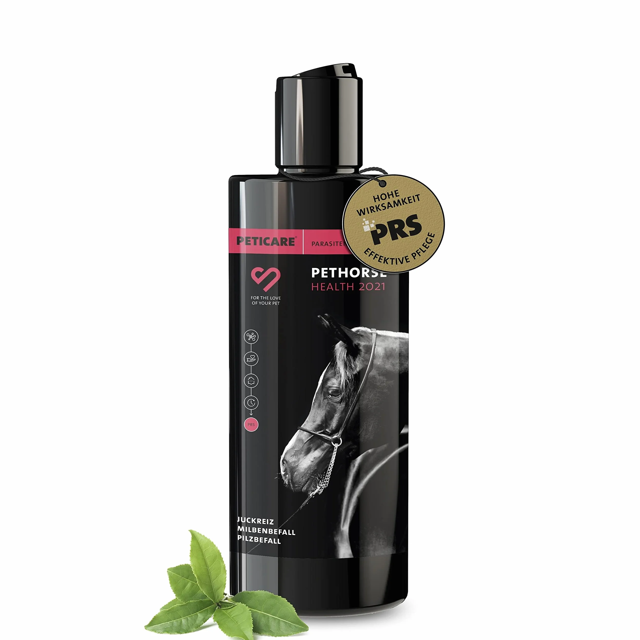Peticare Shampoo Cavalli Prurito e Acari – Scudo Cura Immediata per Parassiti – Senza Insetticidi – con Eucalipto e Proteine della Seta – Shampoo Lenitivo