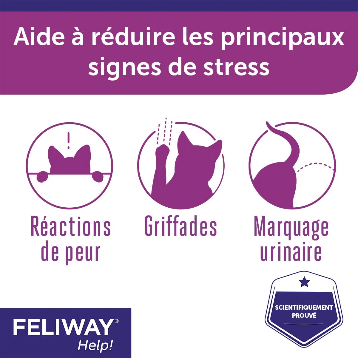 FELIWAY Help! XXX 7 Giorni - 3 Cartucce per Diffusore di Ferormoni Apaisanti per Gatti (XXX 340 MG) - Aiuta a Calmare il Tuo Gatto Quotidianamente o Durante Eventi Stressanti Occasionali
