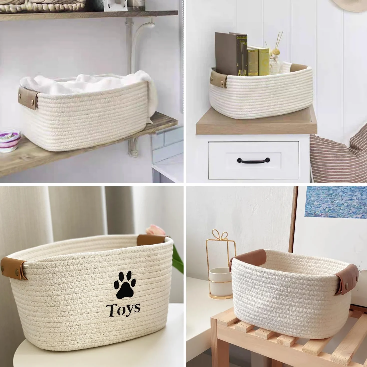 Contenitori per Giocattoli per Cani Gatto Cestino Porta Giocattoli per Animali Domestici Scatola Giocattoli per Cani Organizzatore di Abbigliamento Giocattoli Accessori per Cane Gatto