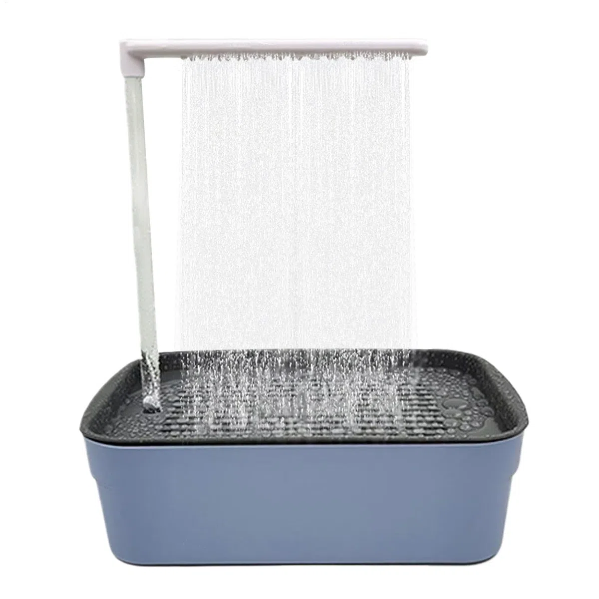 Vasca da bagno automatica per uccelli, vasca da bagno per pappagalli e pappagalli, 31,5 x 21,5 x 34 cm, per parrocchetto, calopsitta, grigio africano