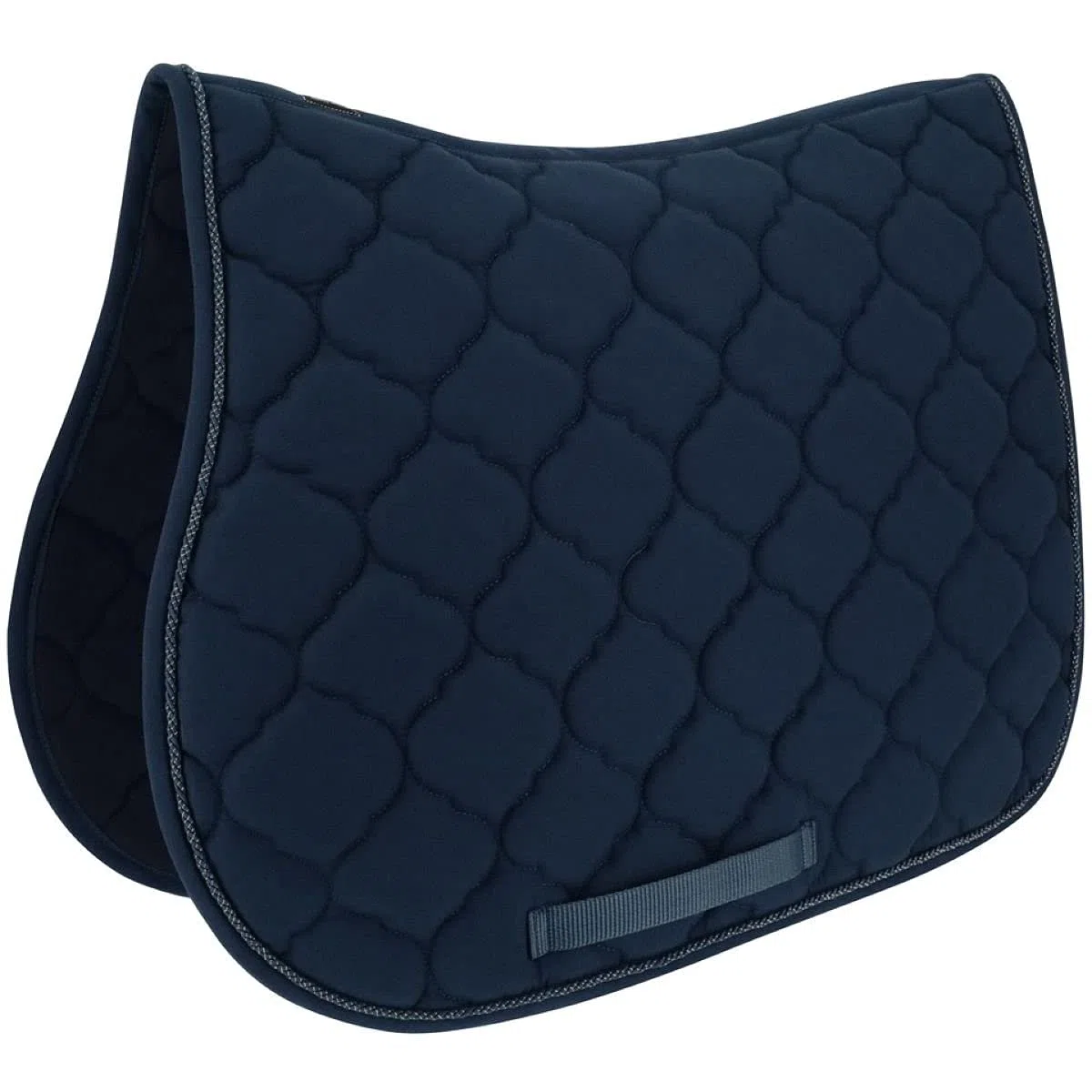Equitazione World - Sottosella in corda, con rilegatura glitterata, taglia pony/blu navy