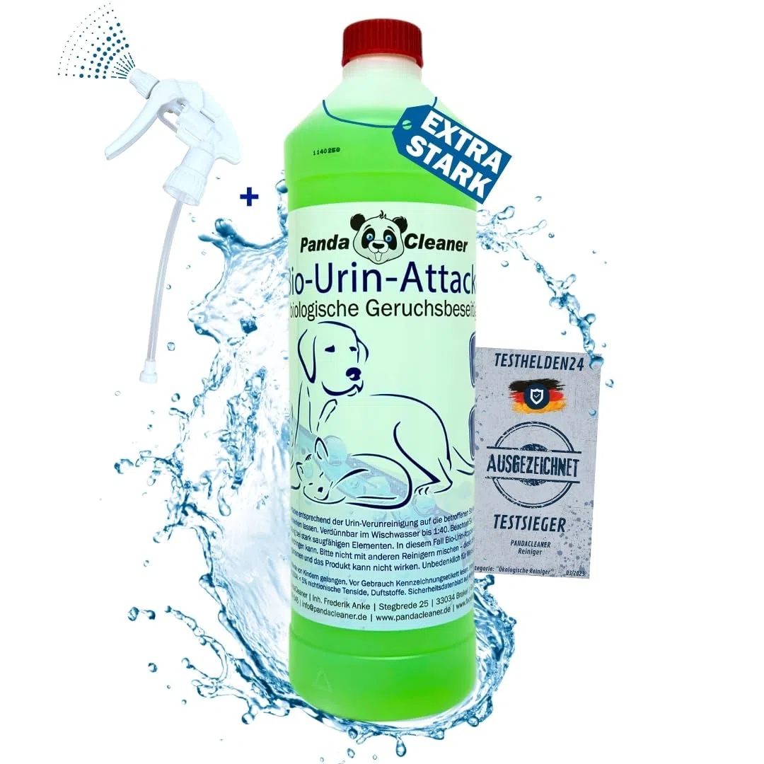 PandaCleaner® Bio-Urin Attack Odour Remover/Smell Neutralizzare - 1000ml Concentrato - Eliminazione biologica degli odori animali