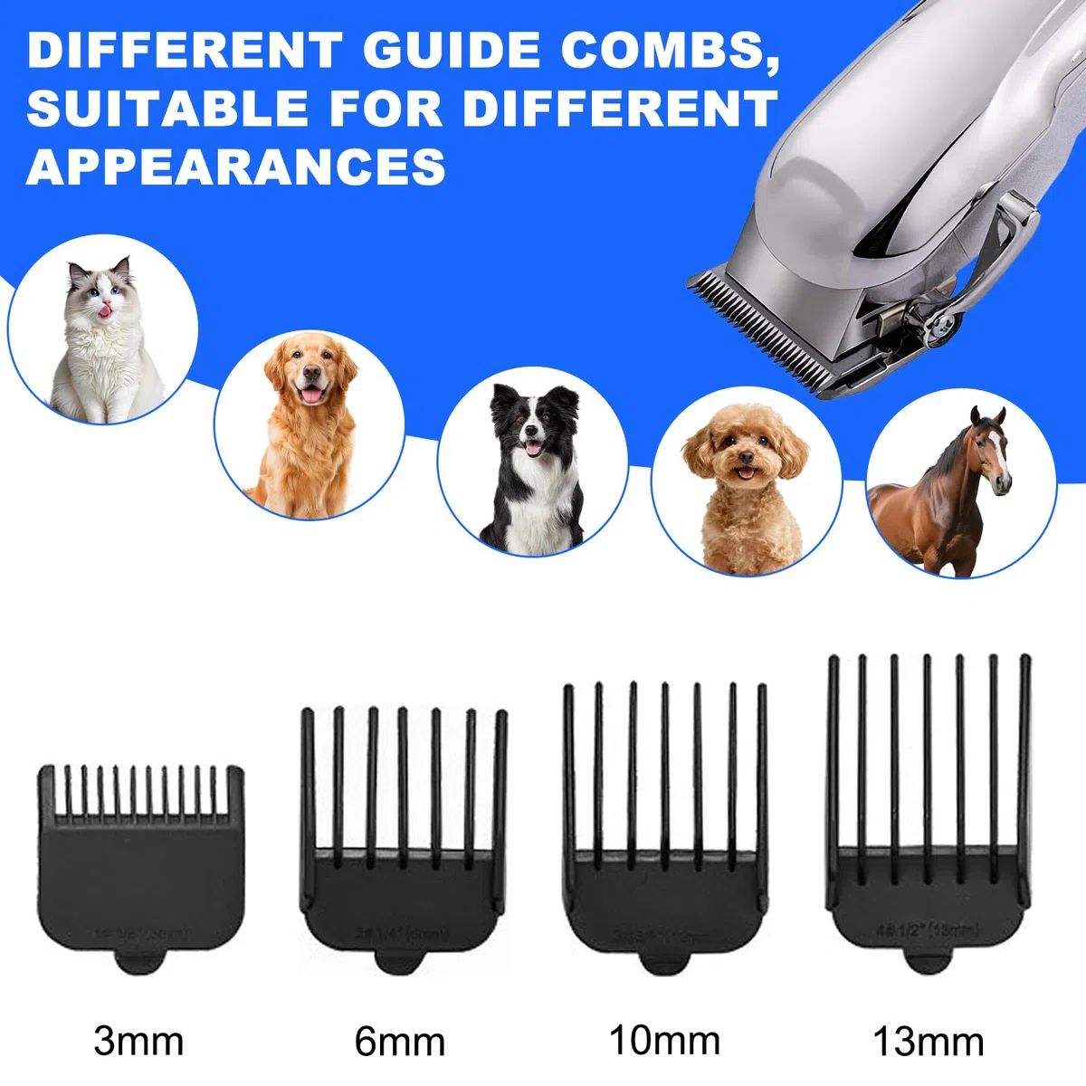 Tosatrice per cani e gatti, tosatrice silenziosa e potente per peli dense, macchina per toelettatura degli animali senza fili e ricaricabile, ideale per la cura del pelo domestico quotidiano