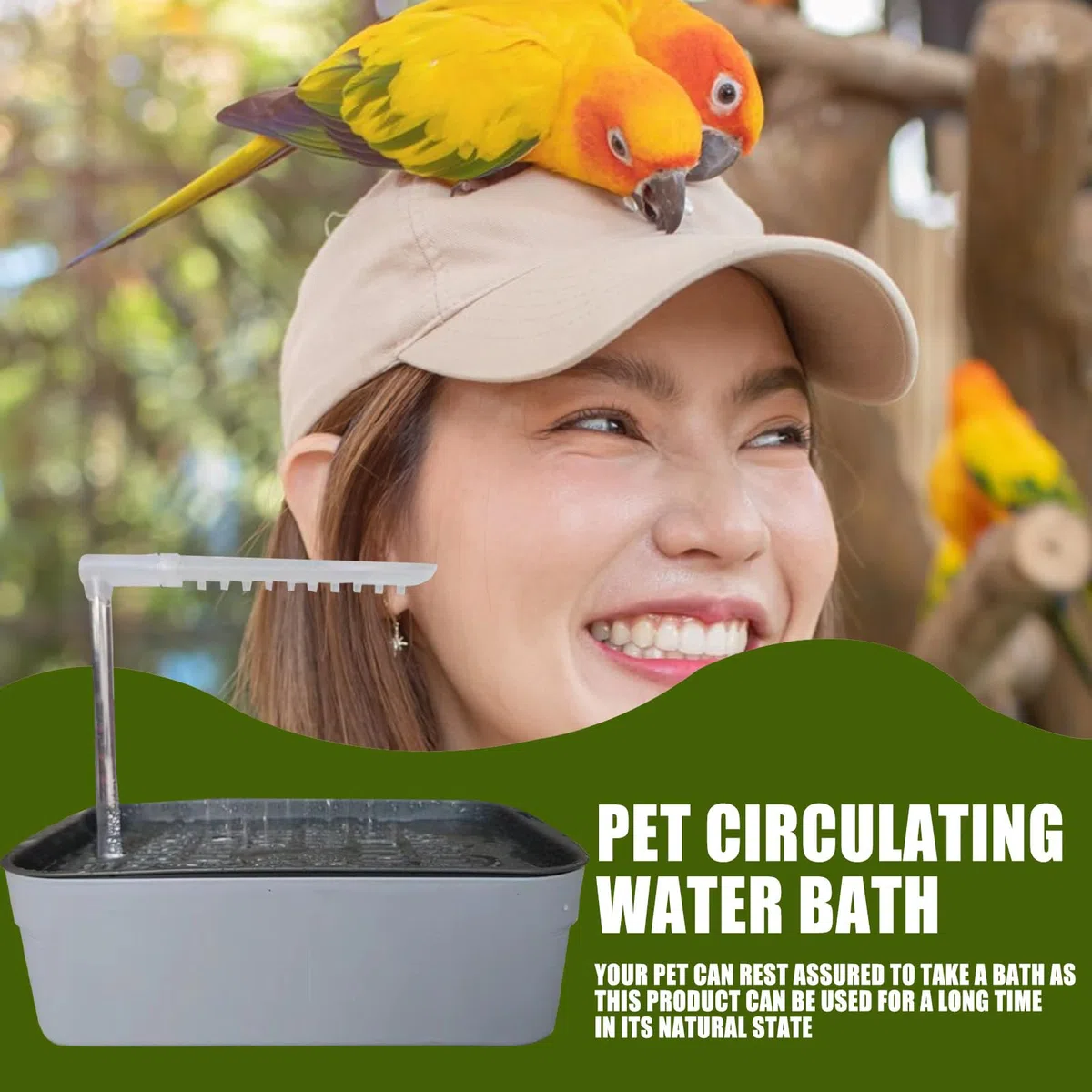 per Uccelli - Doccia Automatica per Animali Domestici, Accessorio da Bagno per calopsittes Alimentato da USB, Strumento di igiene per Gabbia compatta | per Piccole e Medie r