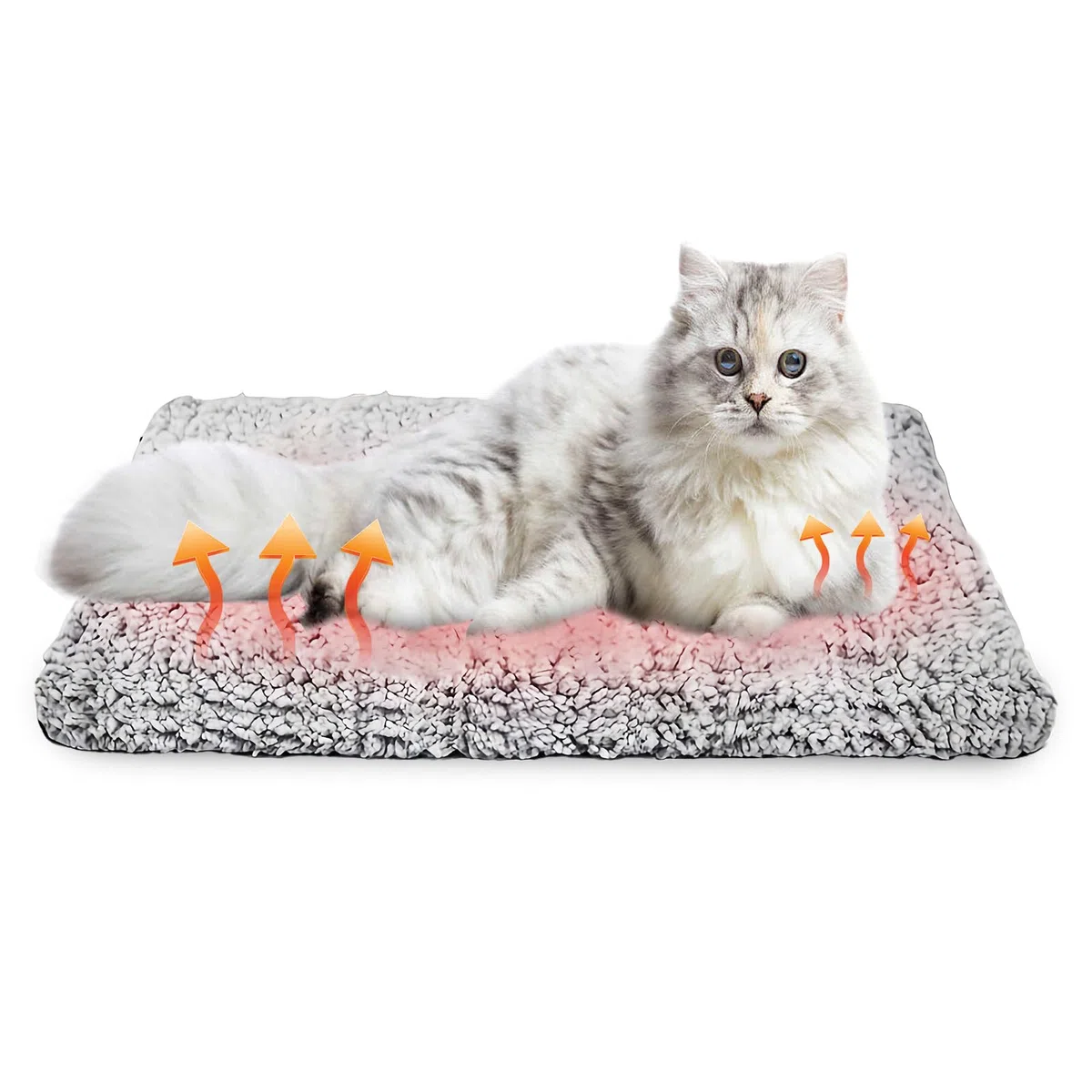 Coperta per Gatti, Autoriscaldante, 70 x 46 cm, Grigia, Coperta Autoriscaldante per Cani e Gatti, Coperta per Gatti Lavabile e Confortevole, Coperta Morbida e Calda, Cuscino per Gatti, Fondo