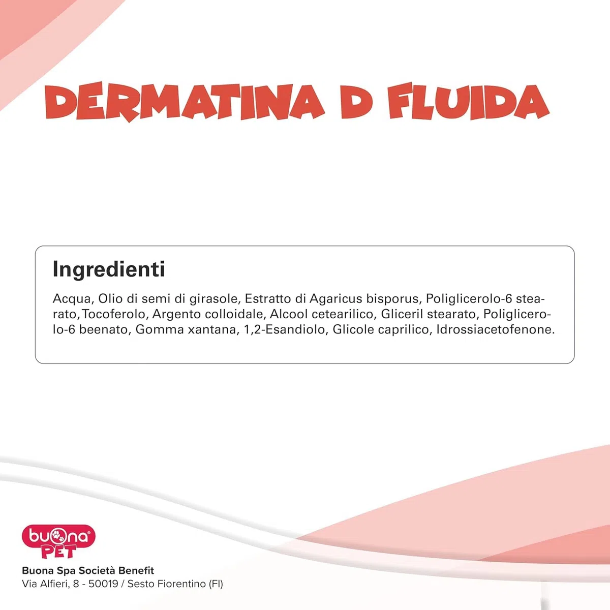 Dermatina D Fluida 100 ml Crema Uso Topico con Applicatore, Lenitiva, Riepitelizzante con AgarDì®, Complesso Brevettato di Argento e Vitamine Liposolubili Naturali per Cani e Gatti