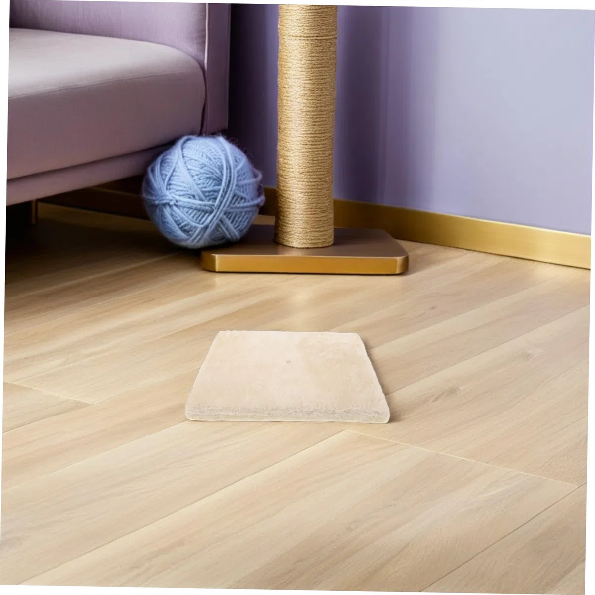 Base di Ricambio per Tiragraffi Gatto M8/m10 in Peluche e Truciolato Beige Finitura Morbida e Supporto Duraturo per Progetti Fai da Te di Albero Tiragraffi in Soggiorno