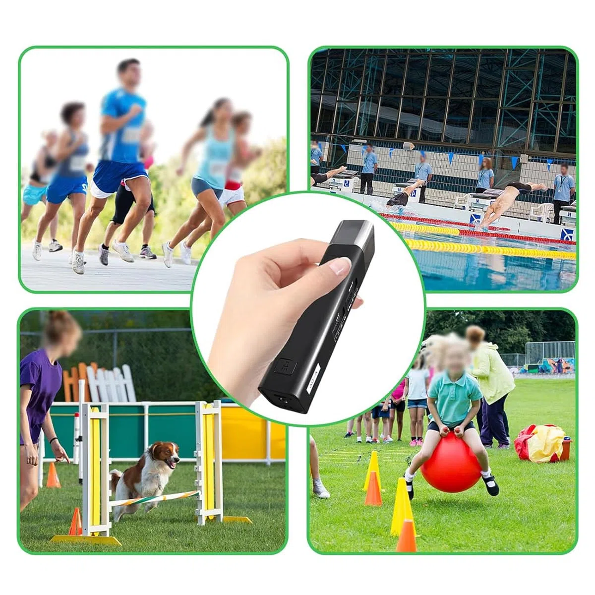 Fischietto elettronico con torcia e 3 toni 130dB Fischietto arbitro ricaricabile per sport Emergenza Addestramento animali domestici Campeggio Ricarica di tipo C ABS Design durevole