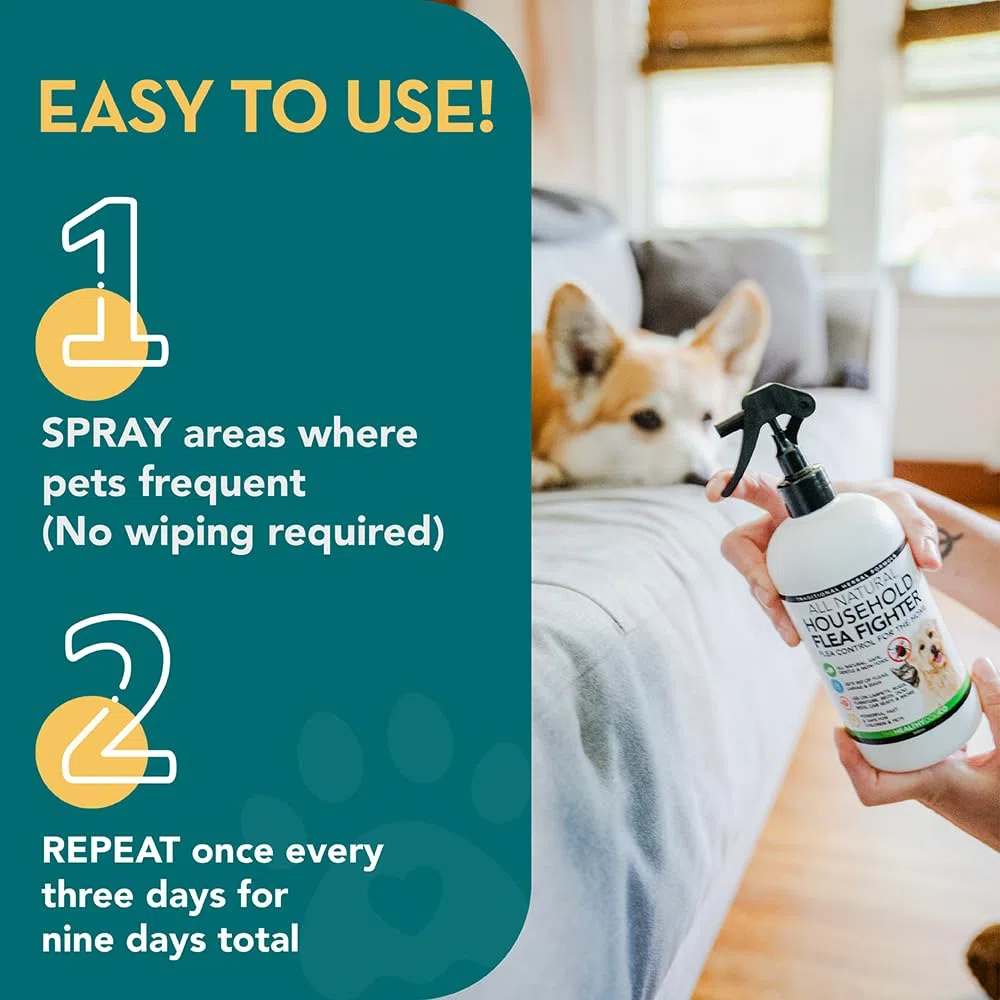 Tutto Naturale Spray Per Casa E Ambiente | 500ml | Sicuro per Cani e Gatti | Spray Repellente Perfetto per Tappeti, Letti, Mobili e in Auto